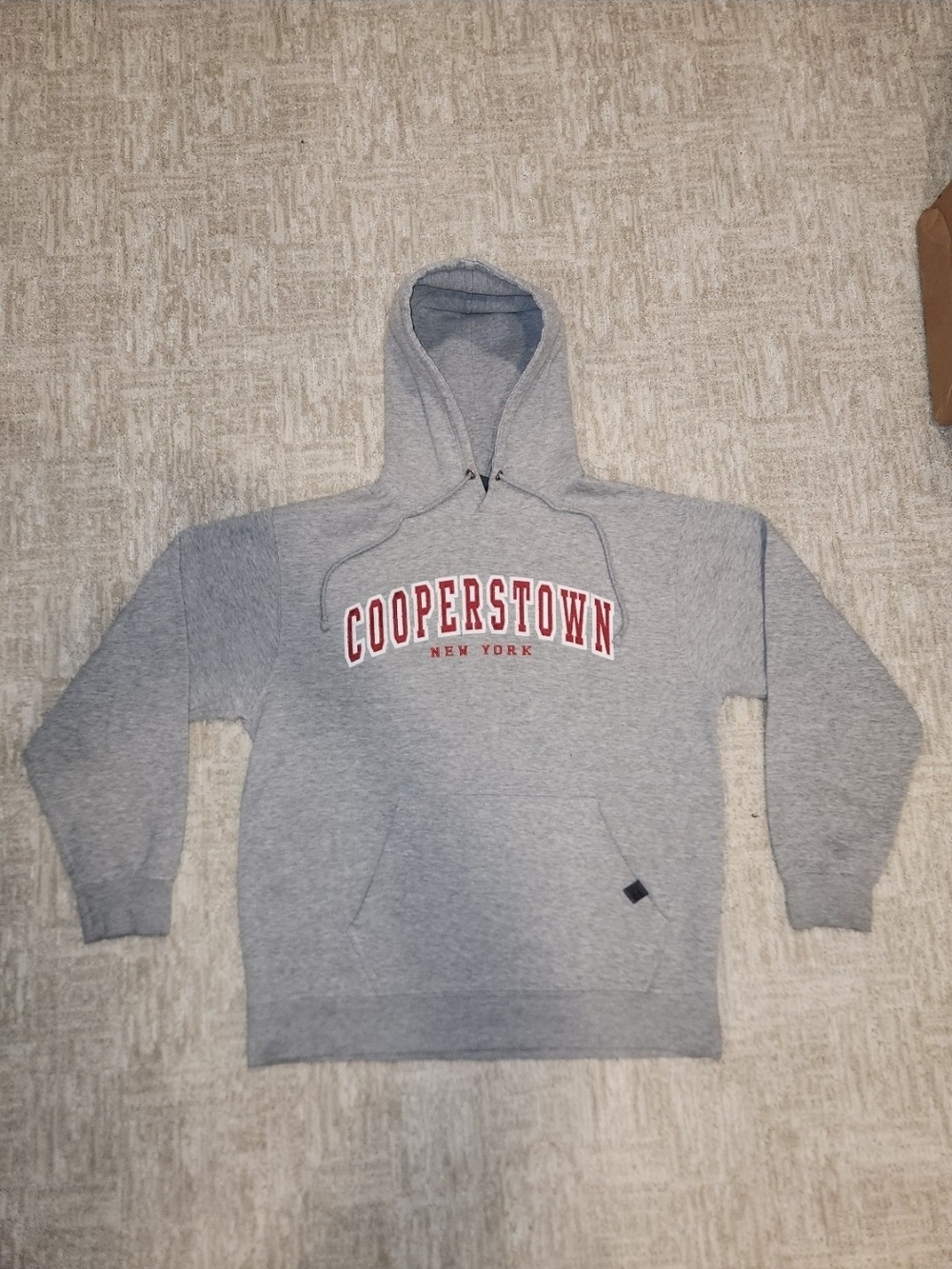 Gray Vintage Y2K Copperstown New York Embroidered Spellout Logo Men's Size Large